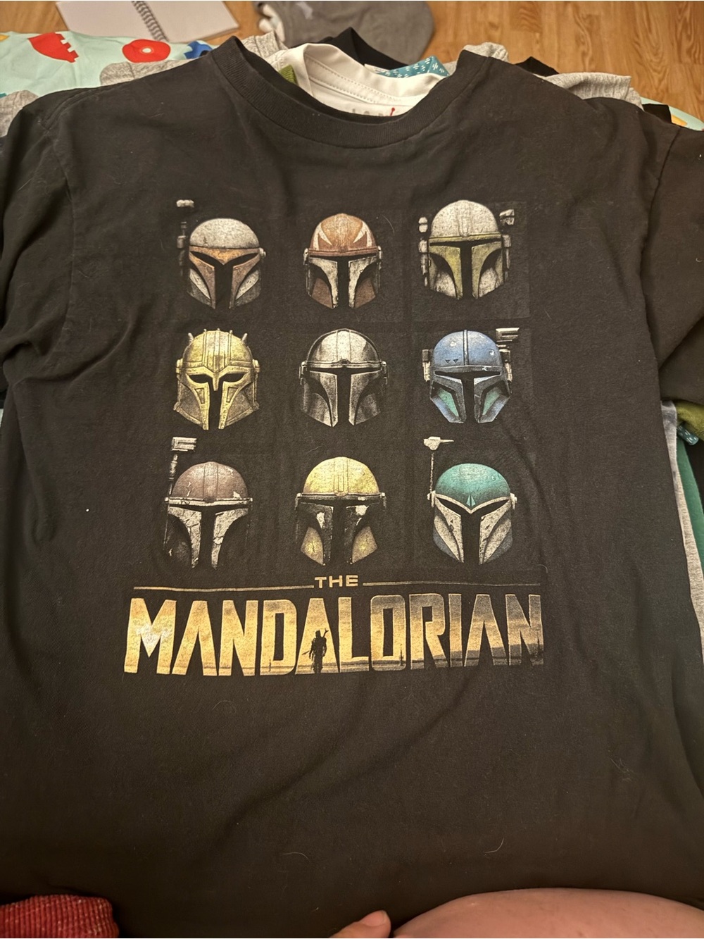 Star Wars Black Graphic Tee with Gold Logo Accents